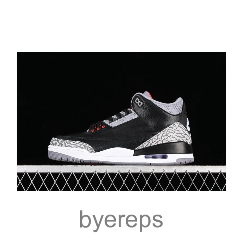 Air Jordan 3 Black Cement Black/Fire Red/Cement Grey/Sail