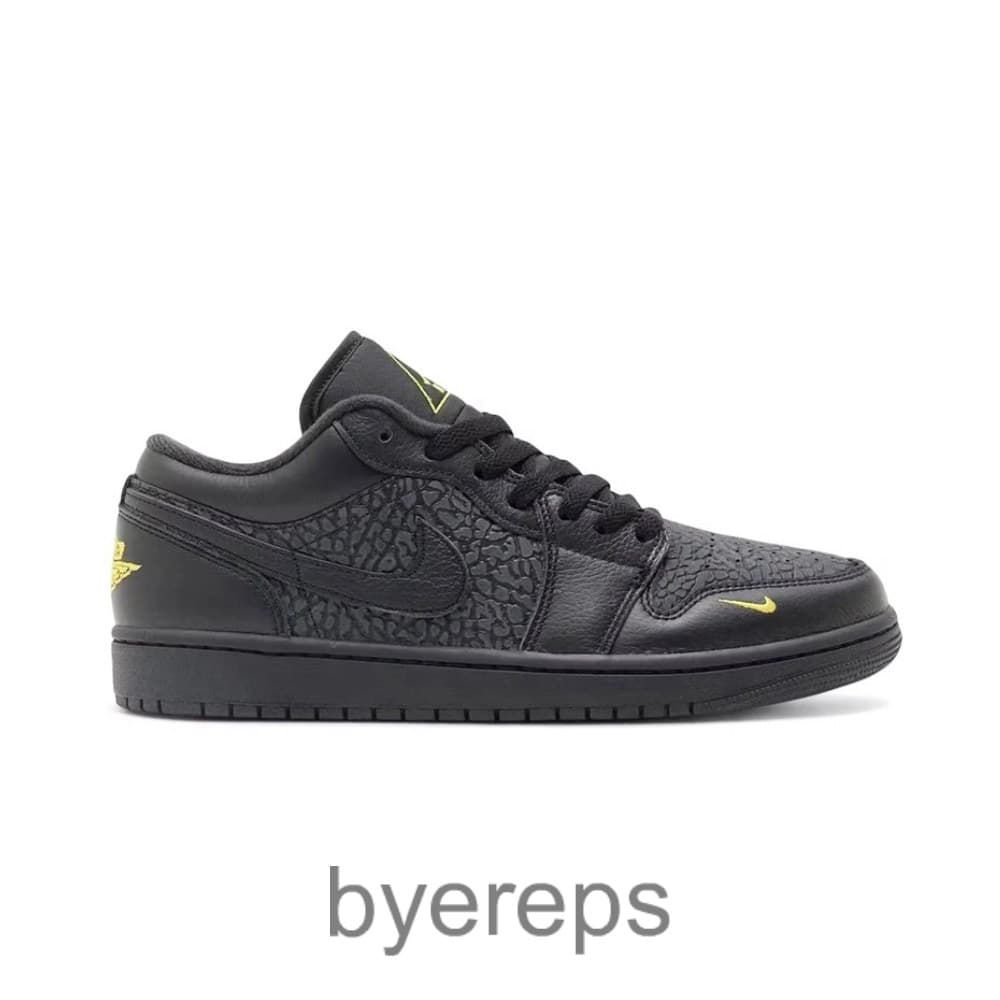Air Jordan 1 Low Black Elephant Print