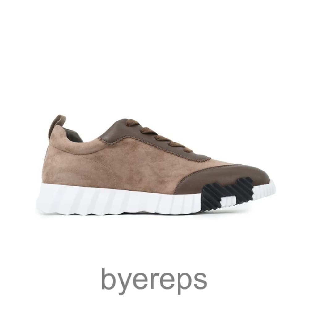 Herms Bouncing Suede Sneaker Brown