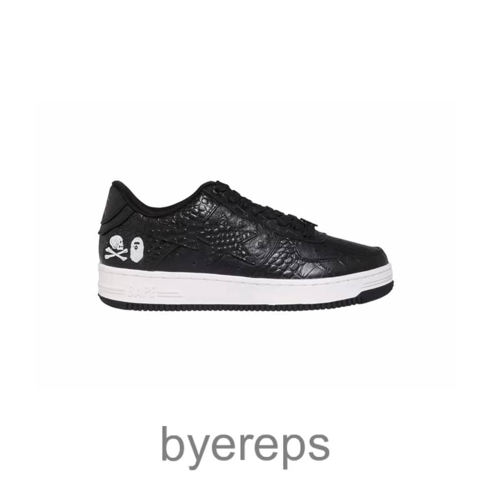 Neighborhood X Bapesta Black Crocodile Ostrich