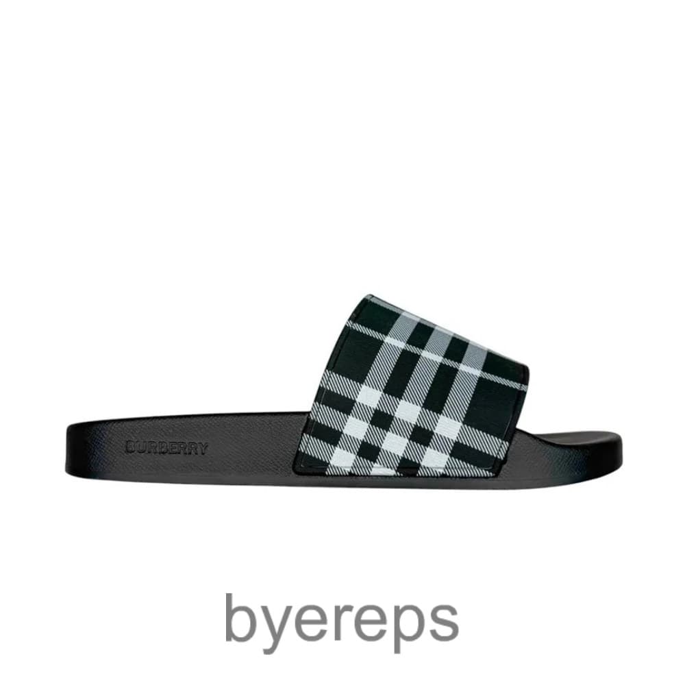 Burberry Vintage Check Furley Slides Black/White