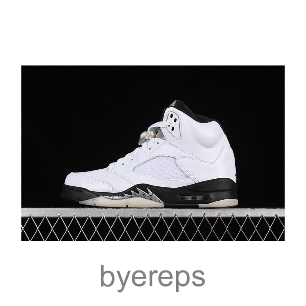 Air Jordan 5 Retro White/Black/Sail/Metallic Silver
