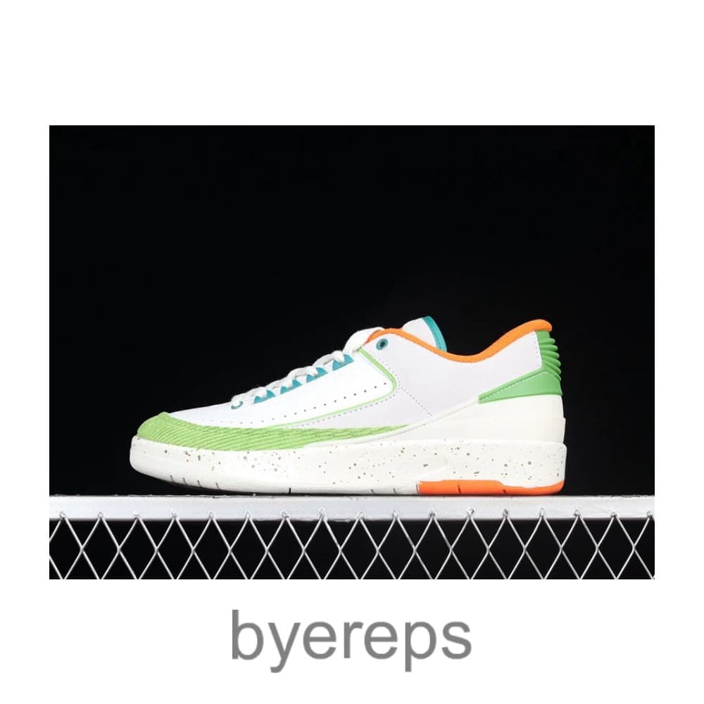 Air Jordan 2 Retro Low X Titan Sail/Safety Orange/Chlorophyll/Coconut Milk