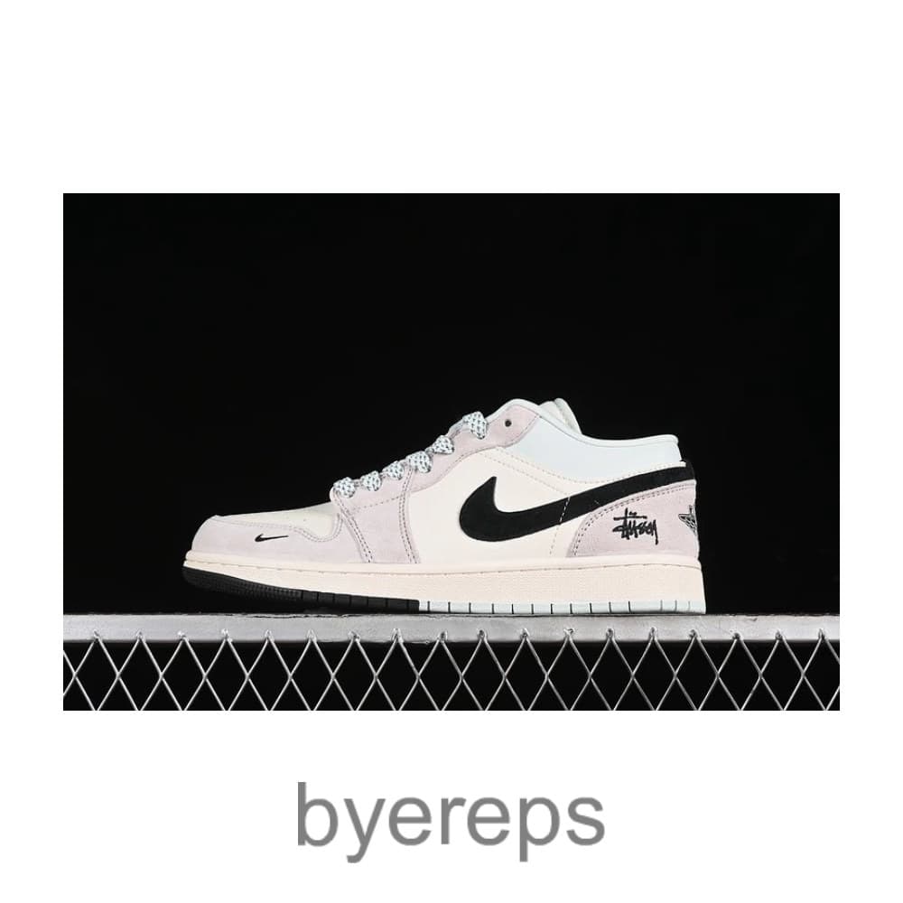 Air Jordan 1 Low White/Grey/Black/Blue/Pink