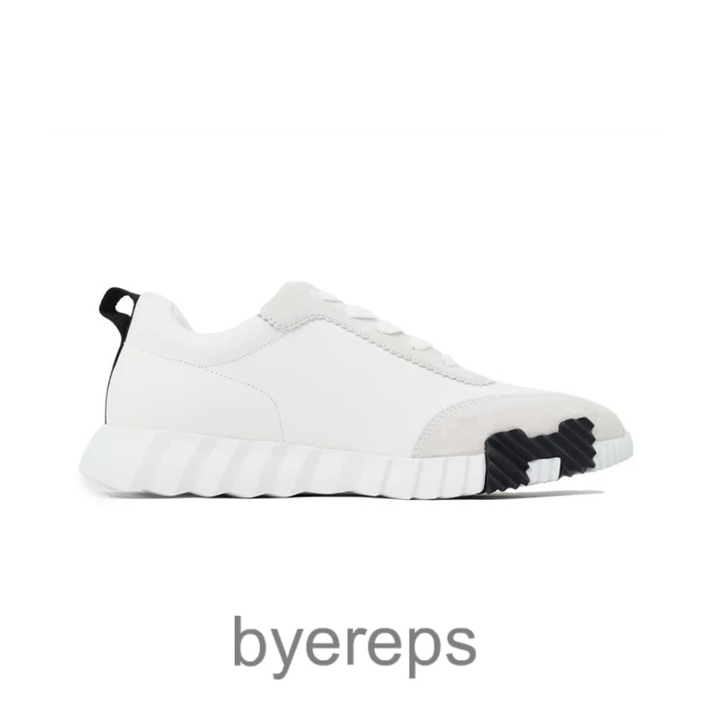 Herms Bouncing Suede Sneaker White