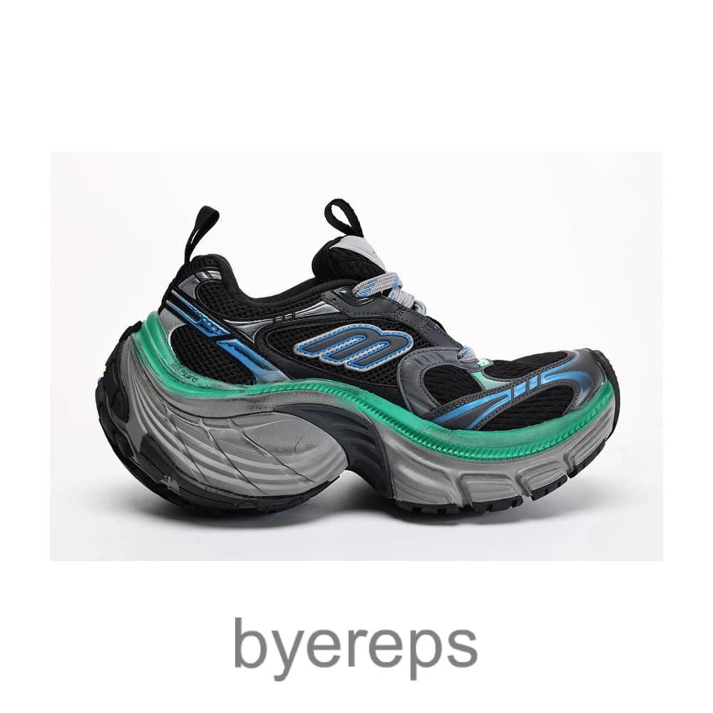 Balenciaga 10xl Sneakers Green Black