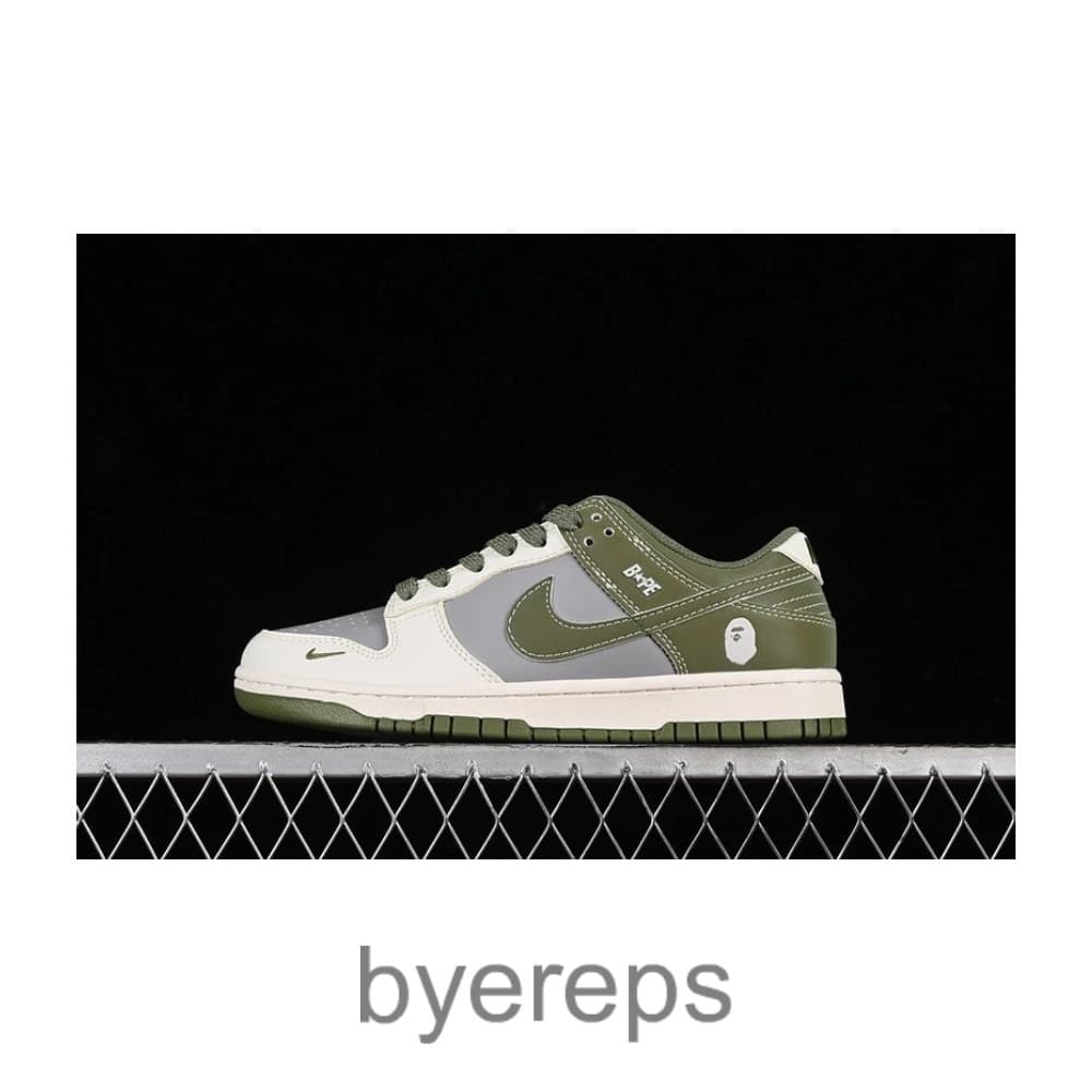 SB Dunk Low Bape White/Grey/Green