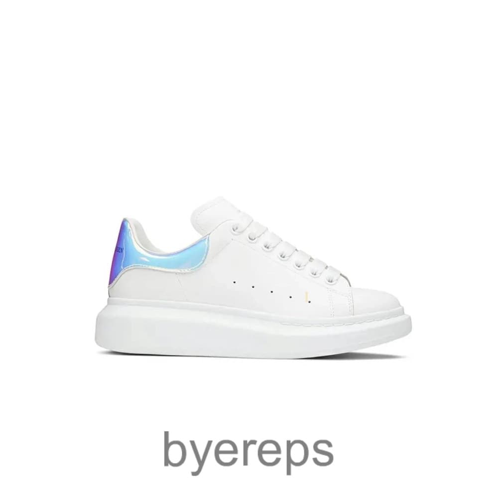 Alexander Mcqueen Leather Platform Trainers Laser