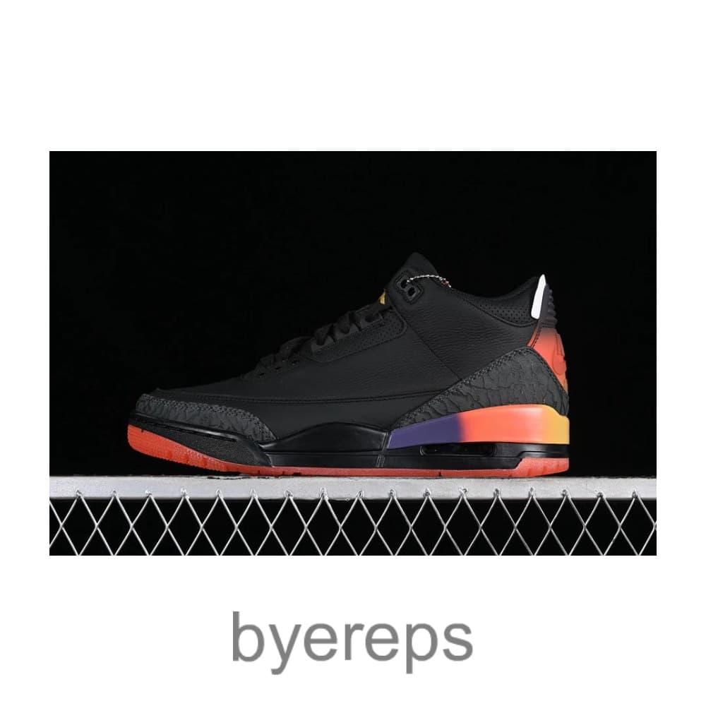 J. Balvin Air Jordan 3 Retro Rio Black/Solar Flare/Total Crimson Abyss