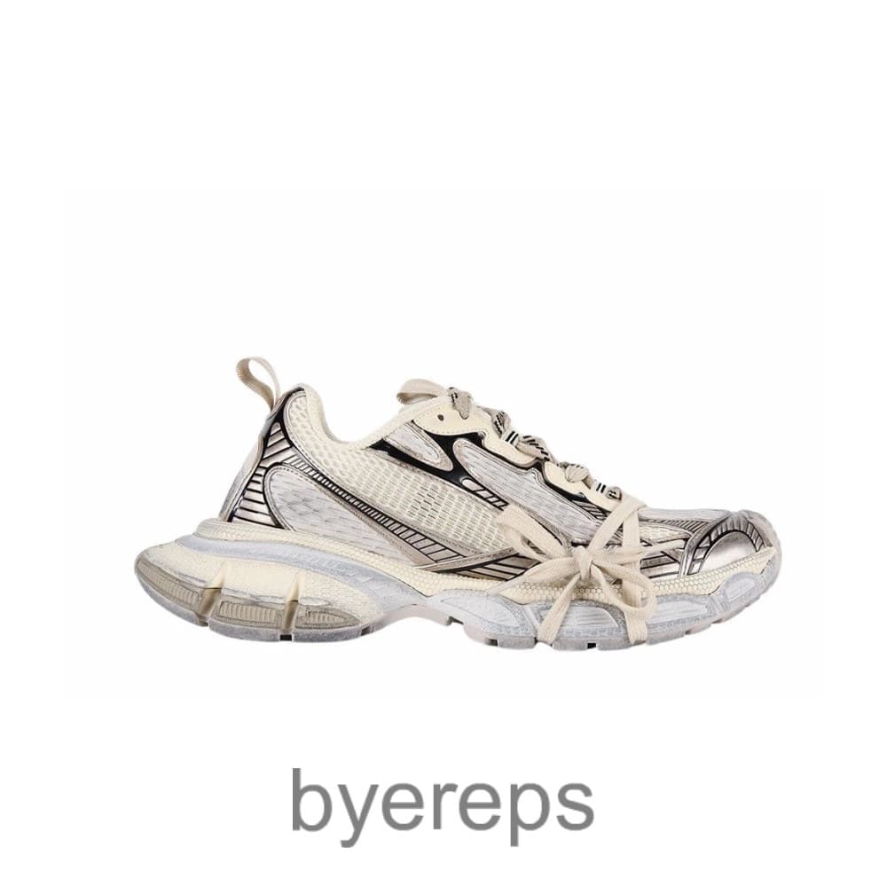 Balenciaga Mens 3xl Mesh Runner Quality 9110 Beige/Eggshell