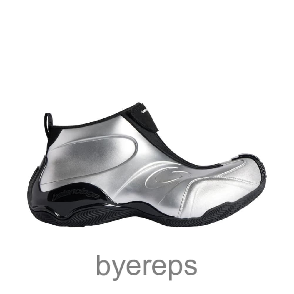 Balenciaga Basketball Sneaker In Silver Black