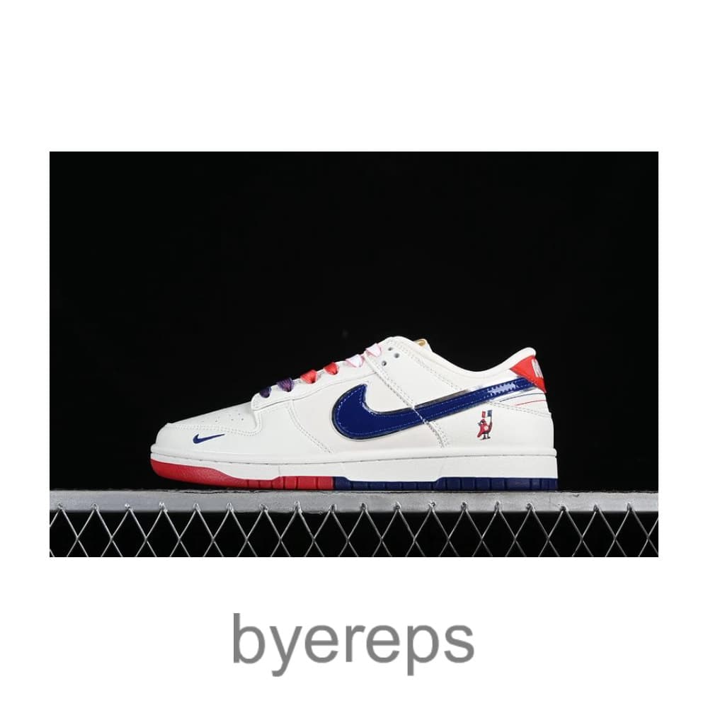 SB Dunk Low White/Red/Blue