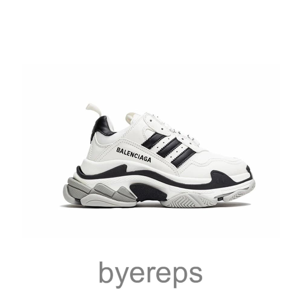 Ad X Balenciaga Triple-S Black White Best Quality