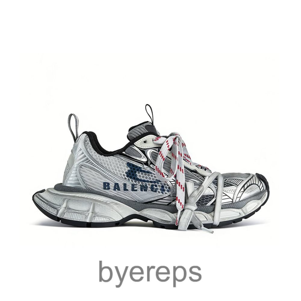 Balenciaga 3xl Split Logo White Navy Grey