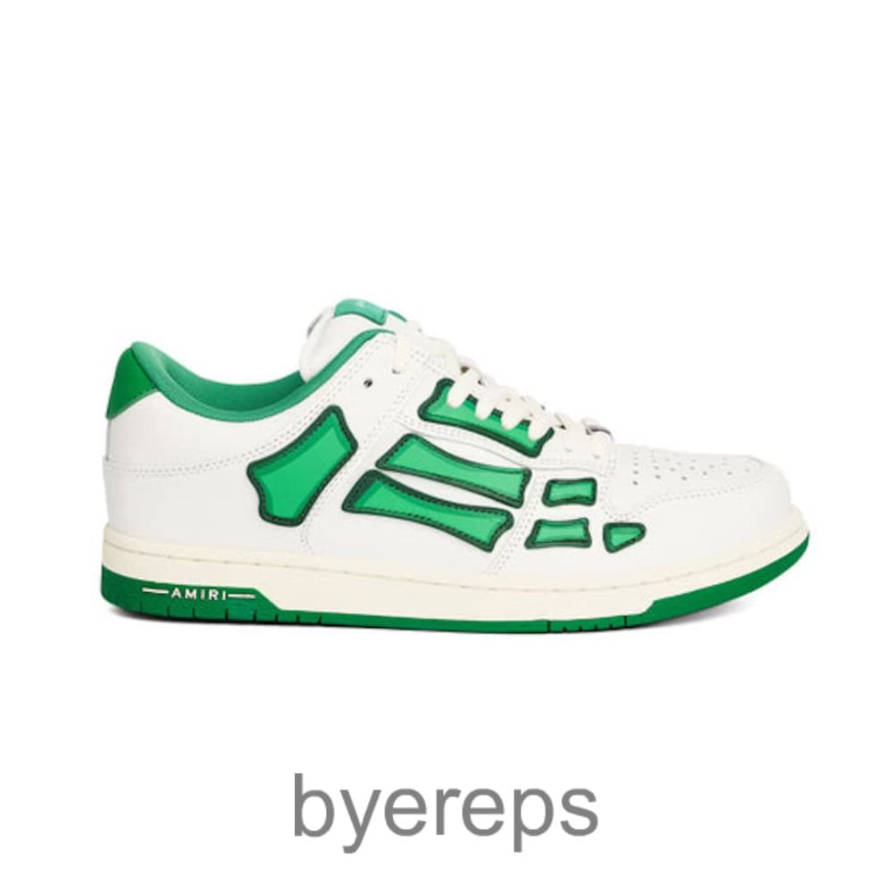 Amiri Skel Low Top White Green