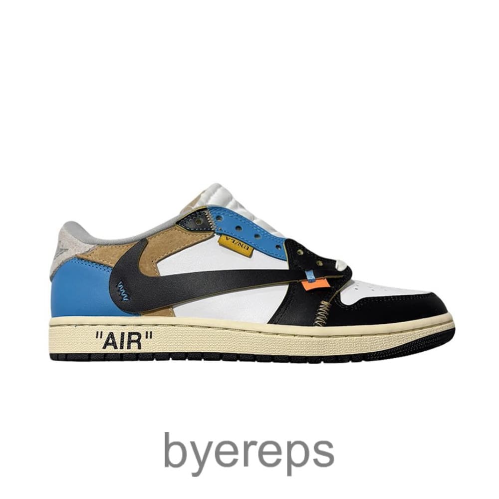Travis Scott X Off White X Jordan 1 Un Blue White