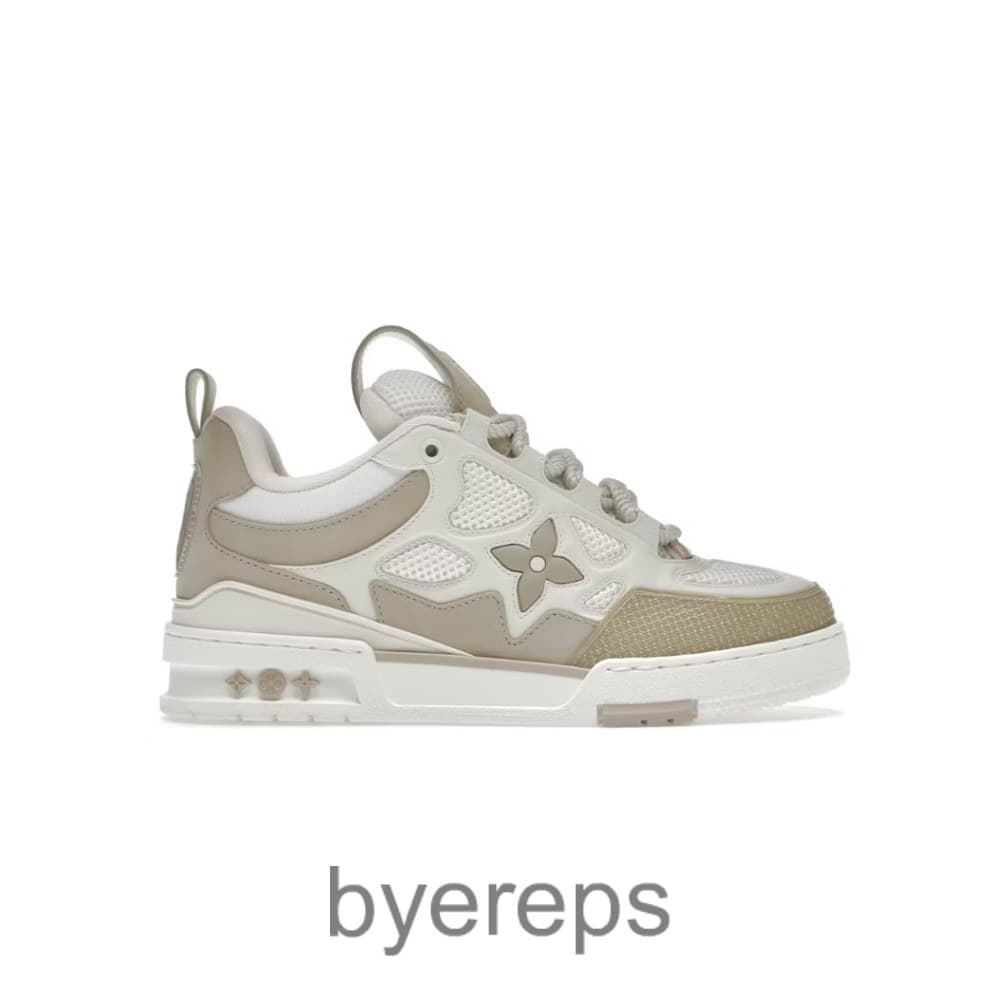 Skate Sneaker Beige White