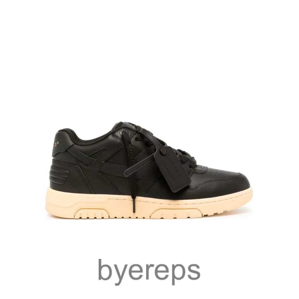 Out Of Office Leather Sneakers Off White Black