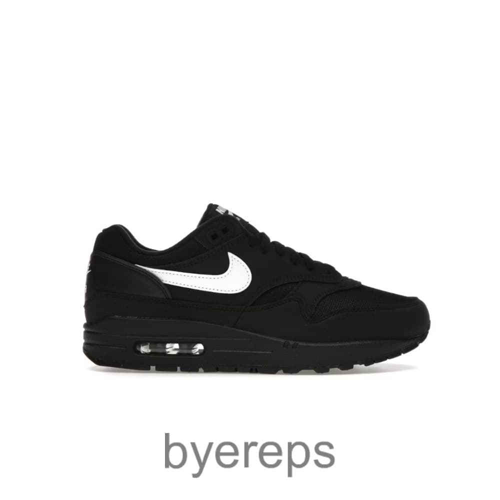 Air Max 1 Black White Swoosh