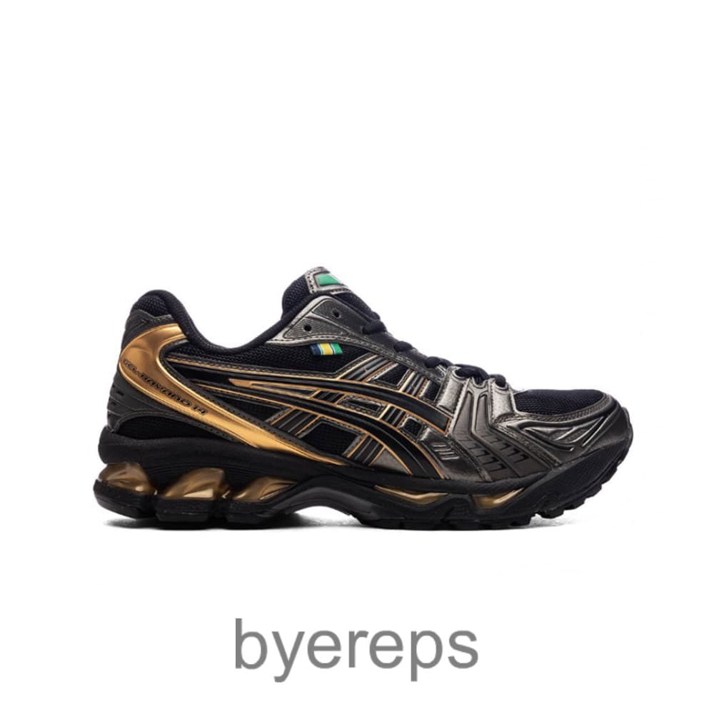 Asics X Senna Gel-Kayano 14 Black Pure Gold