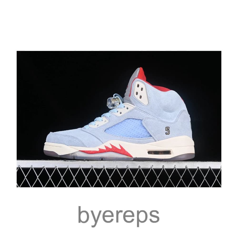 Trophy Room Air Jordan 5 I Ice Blue/Sail-Metallic Gold-University Red