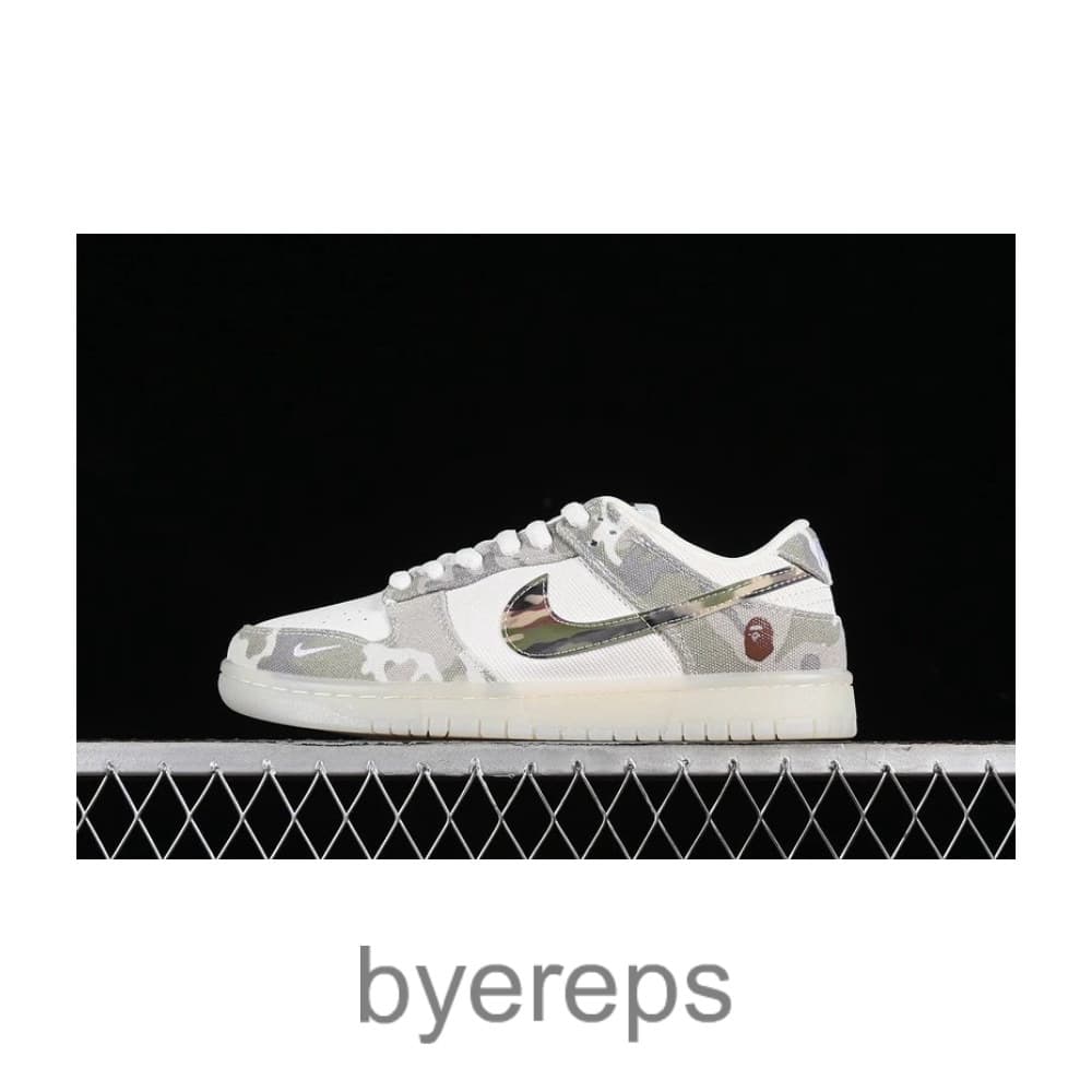 SB Dunk Low Bape White/Grey/Gree