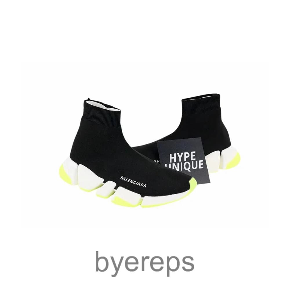Balenciaga Speed 2lt Black/White/Fluorescent Geen