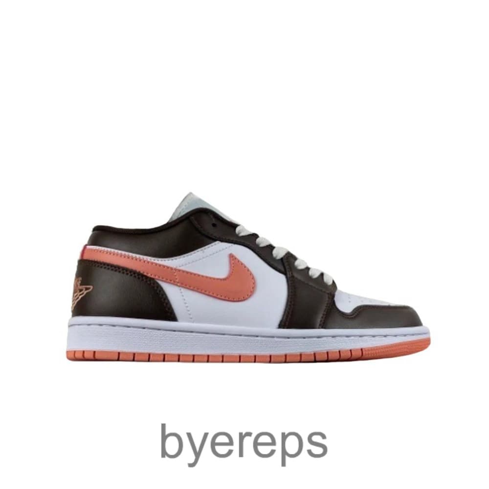 Air Jordan 1 Low White Baroque Brown Pink
