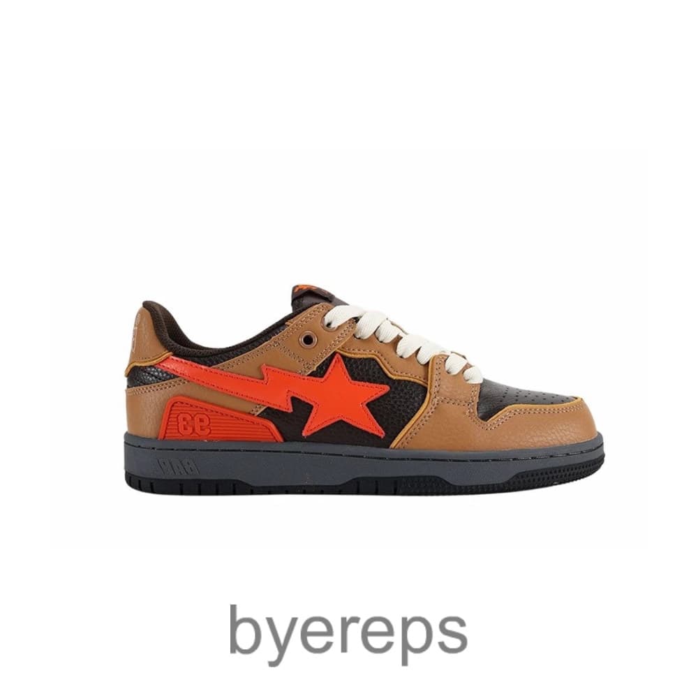 A Bathing Ape Bape Sk8 Sta Brown Orange