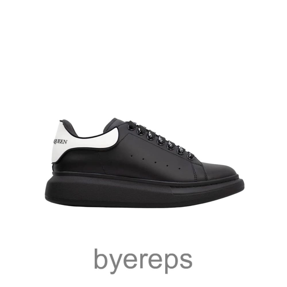 Alexander Mcqueen Show Leather Platform Trainers Black