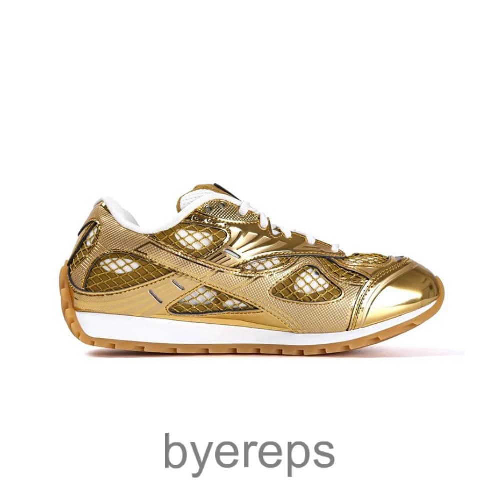 Bottega Veneta Orbit Sneakers Gold White