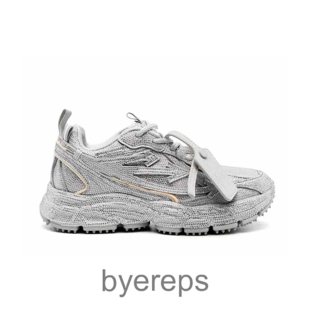 Off White Be Right Back Grey Glitter