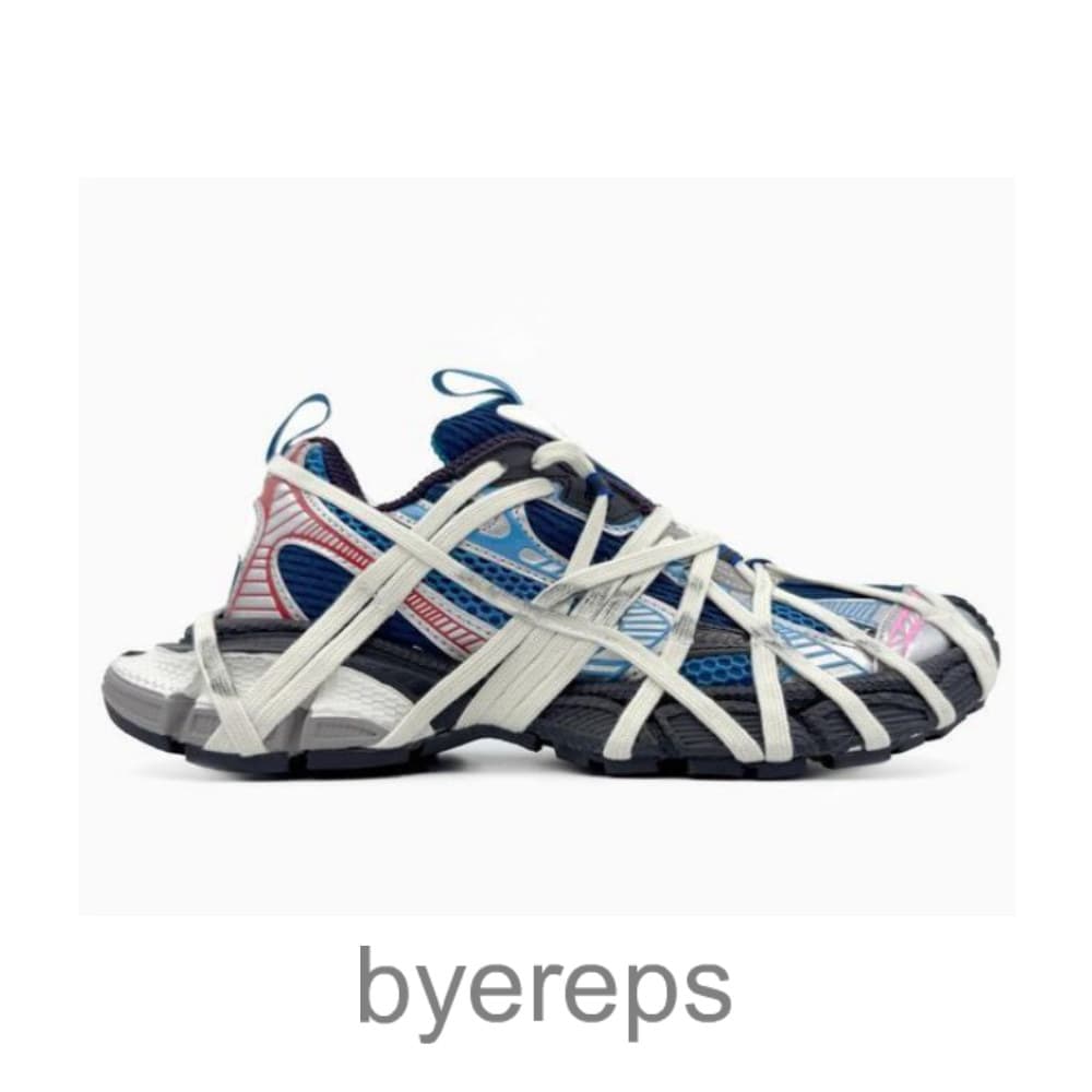 Balenciaga 3xl Lace-Up Sneakers Blue