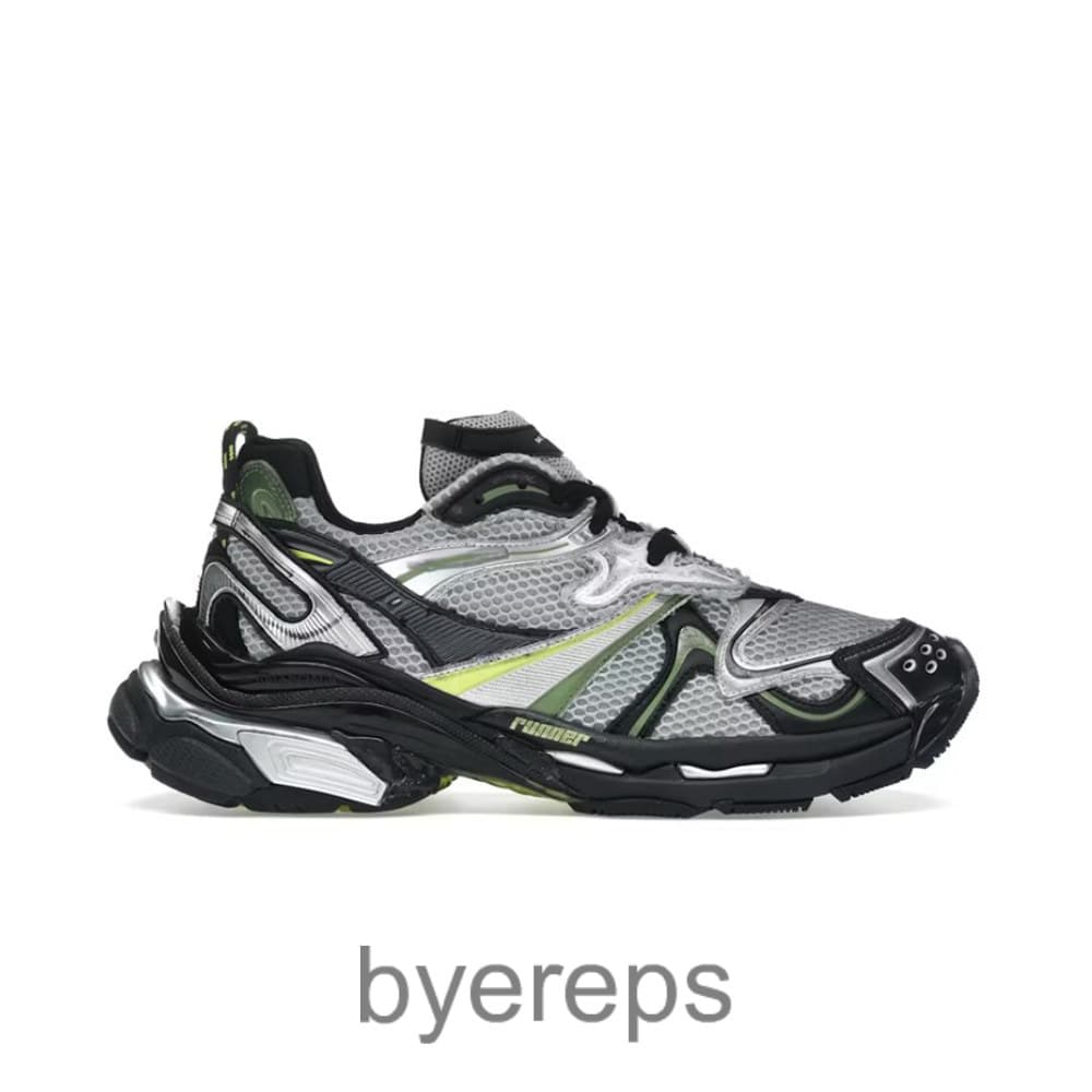 Balenciaga Runner Worn-Out Silver Neon Yellow