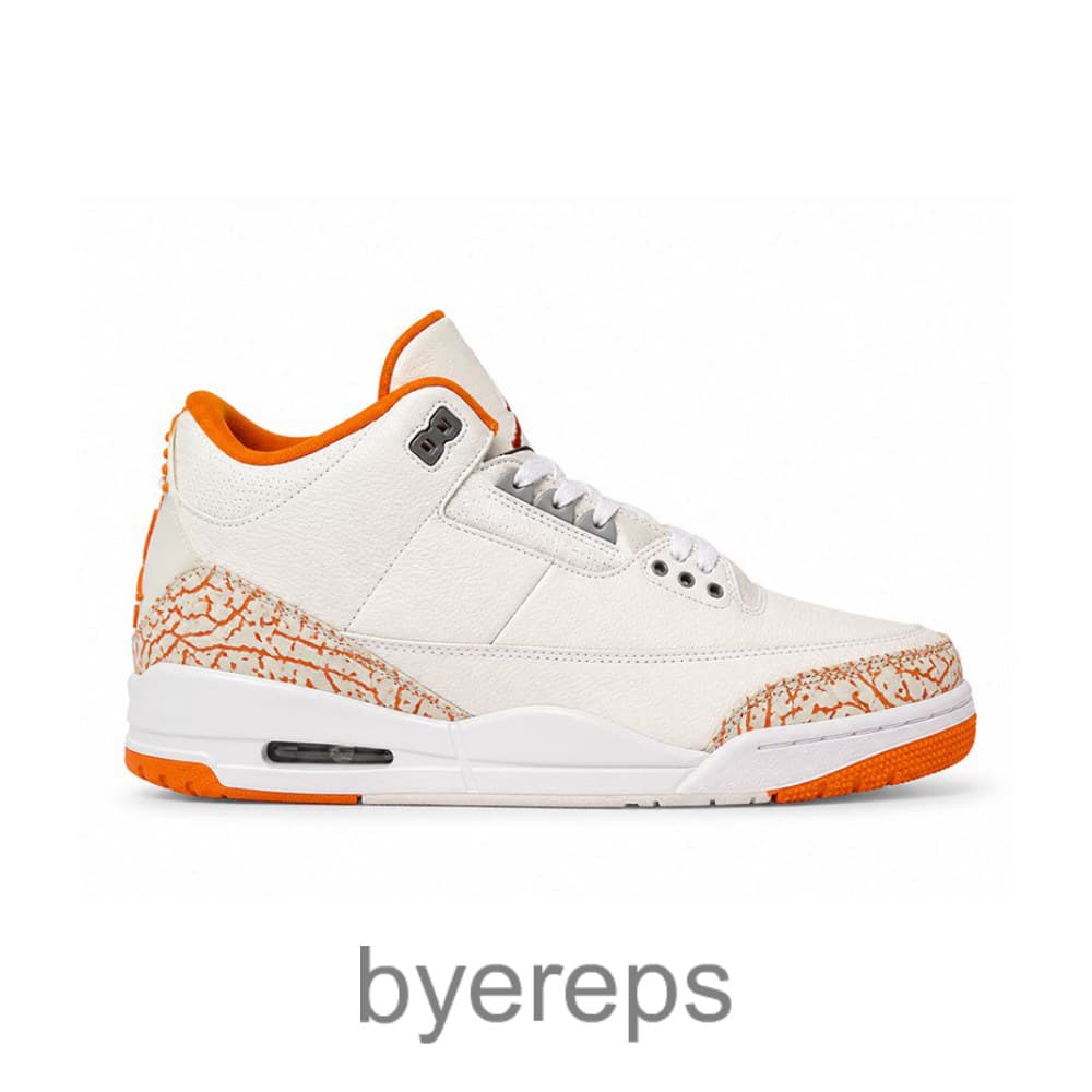Air Jordan 3 Retro White And Orange Peel