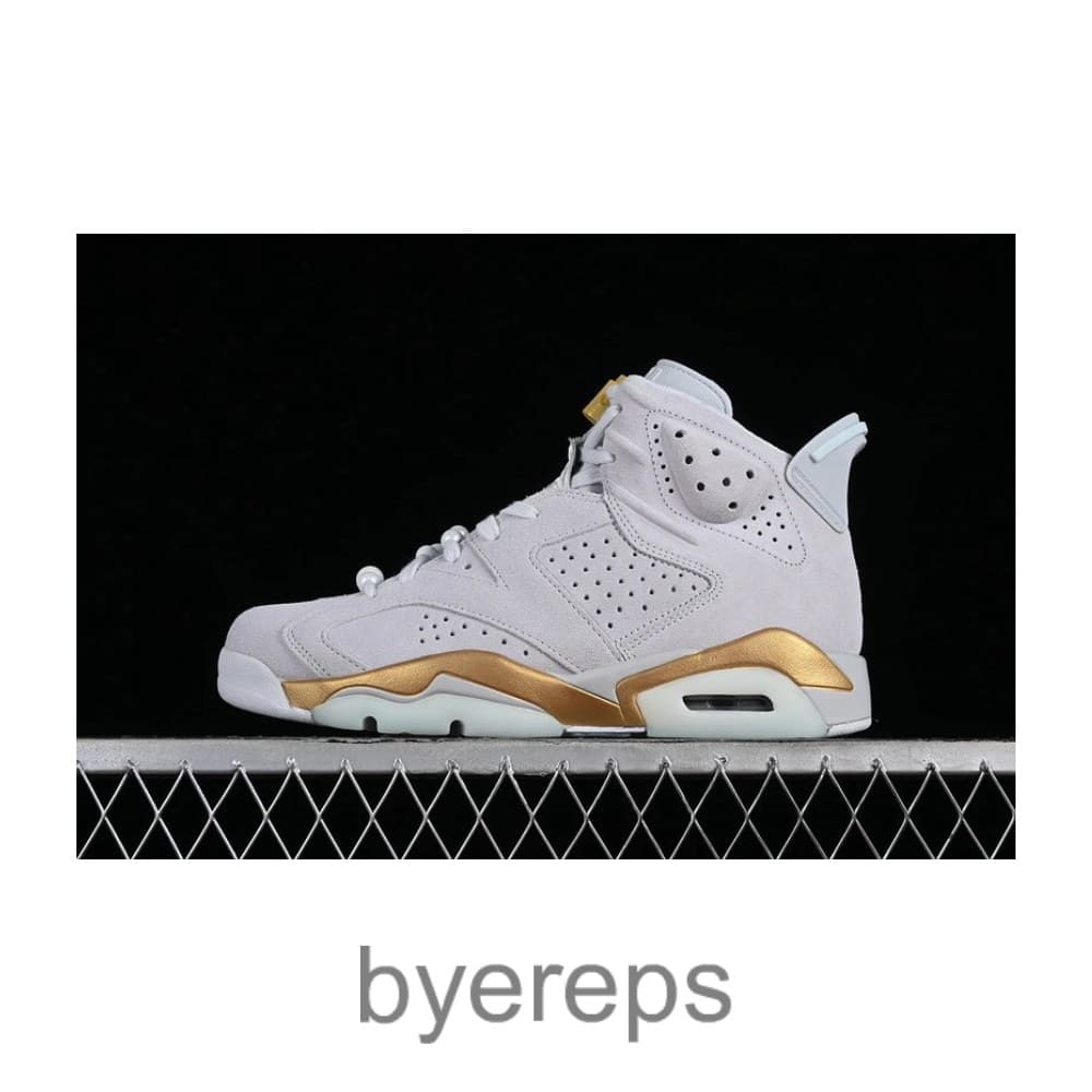 Air Jordan 6 Retro Paris Olympics Pure Platinum/Glacier Blue/Metallic Gold