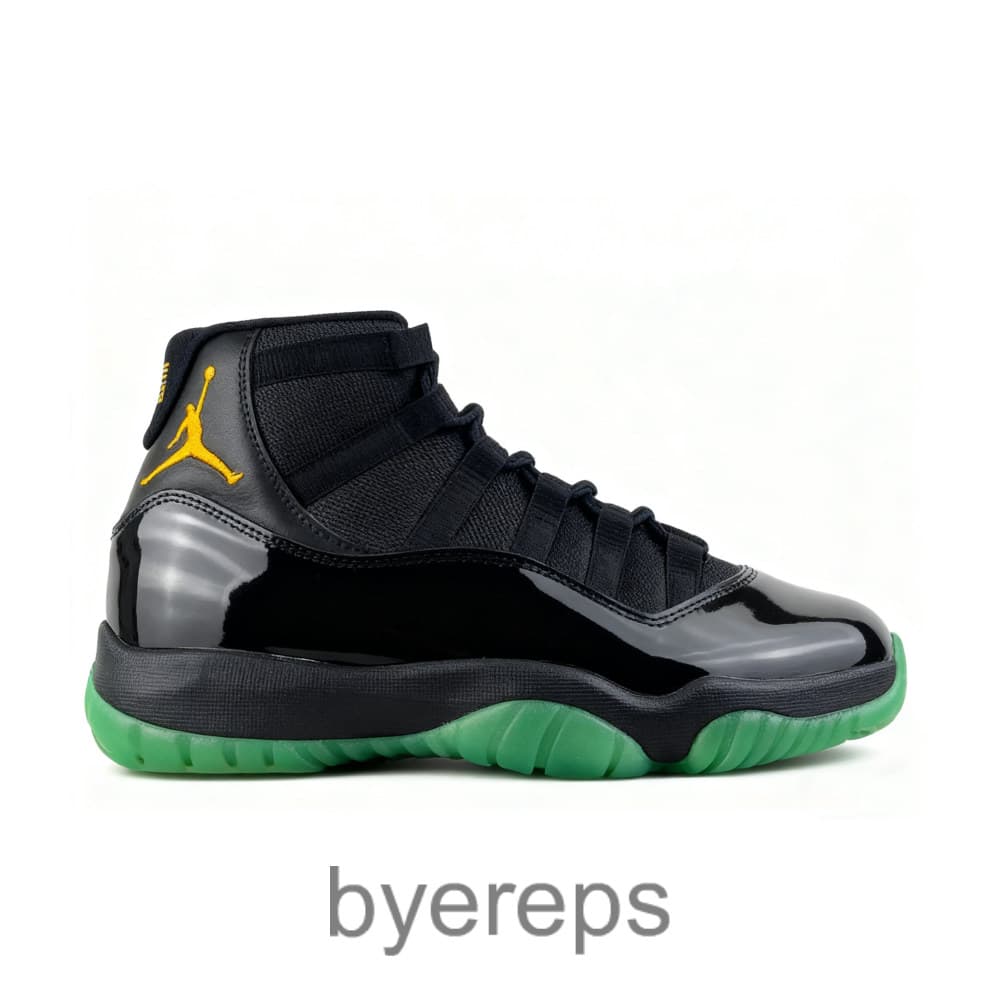 Air Jordan 11 Retro Black/Grass Green/Yellow