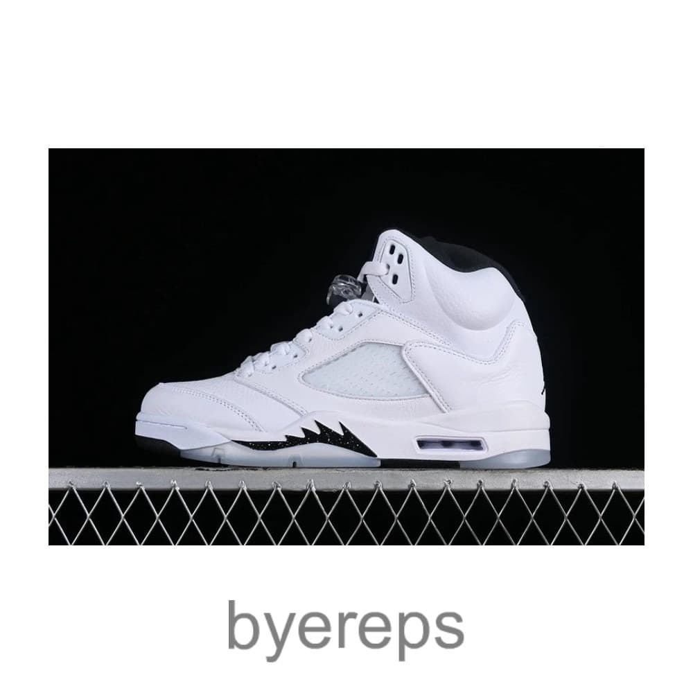 Air Jordan 5 Retro White/Black/Sail/Metallic Silver