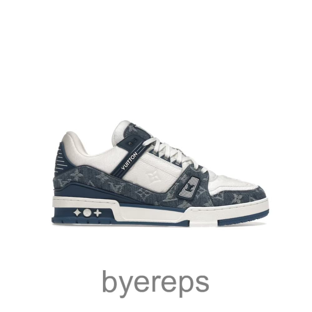 Trainer Monogram Denim White Blue