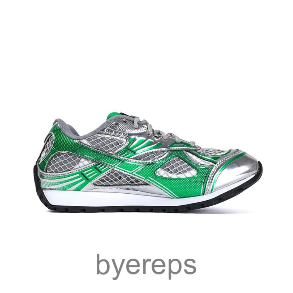 Bottega Veneta Orbit Sneakers Silver Parakeet